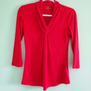 GRACE Red Dress Blouse Shirt SMALL